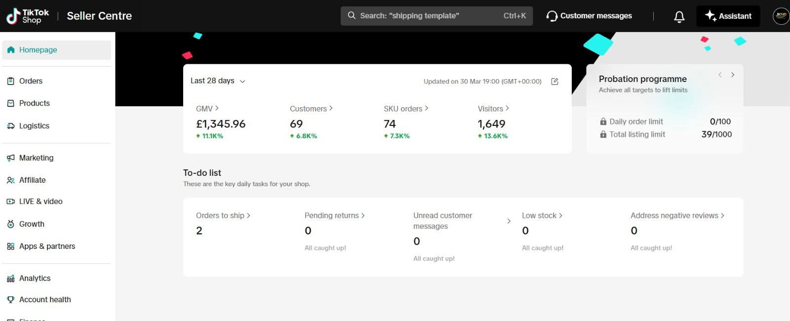 Real seller dashboard screenshot 6