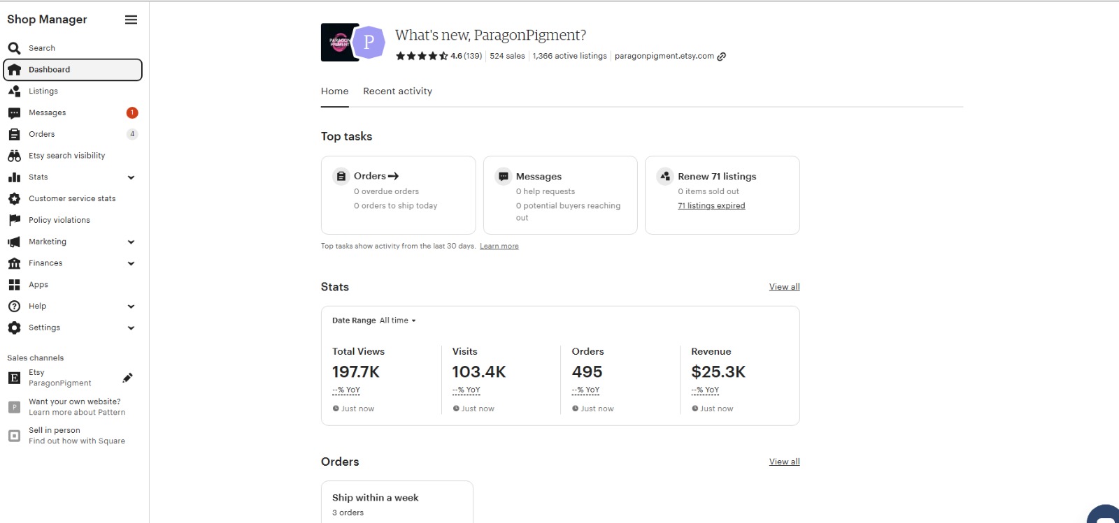 Real seller dashboard screenshot 10