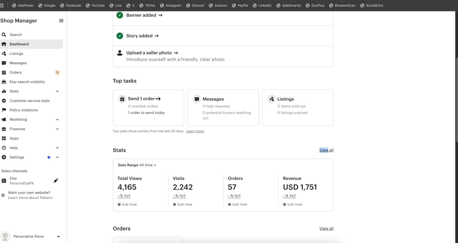 Real seller dashboard screenshot 11