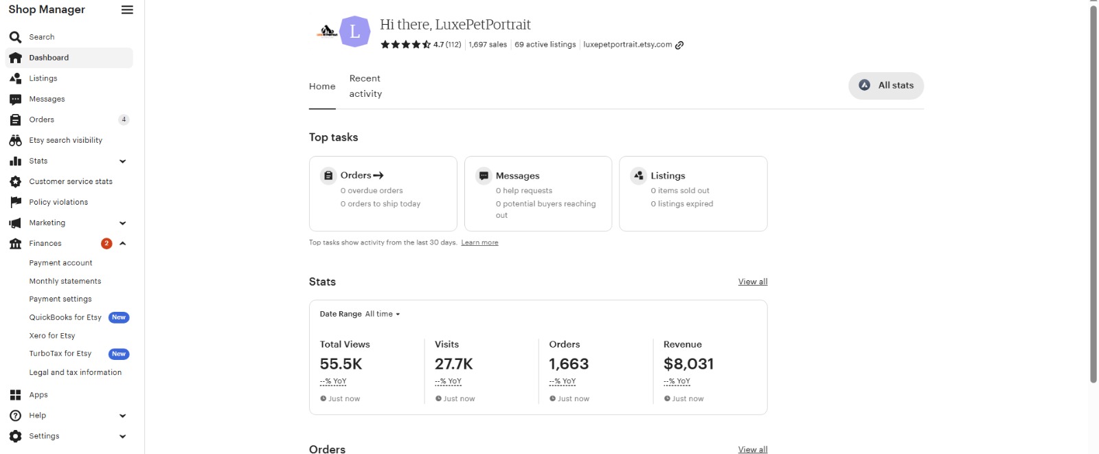 Real seller dashboard screenshot 13