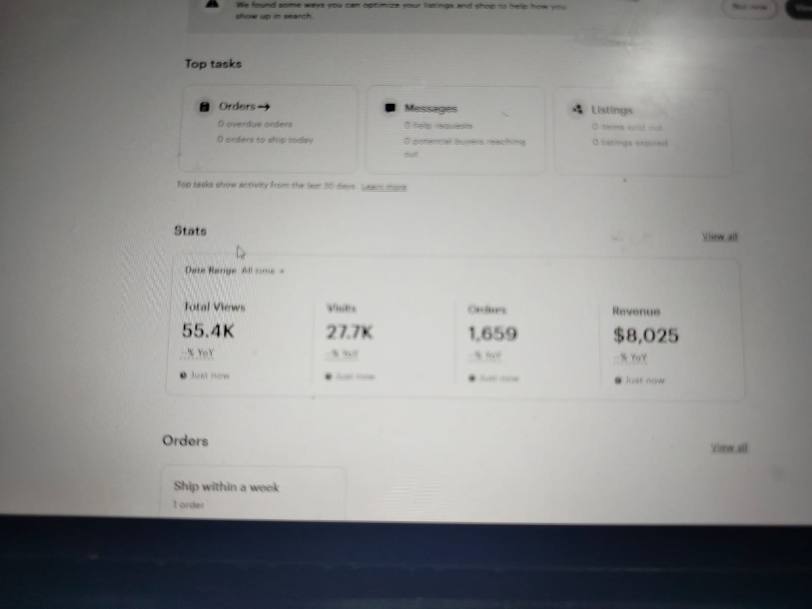 Real seller dashboard screenshot 19