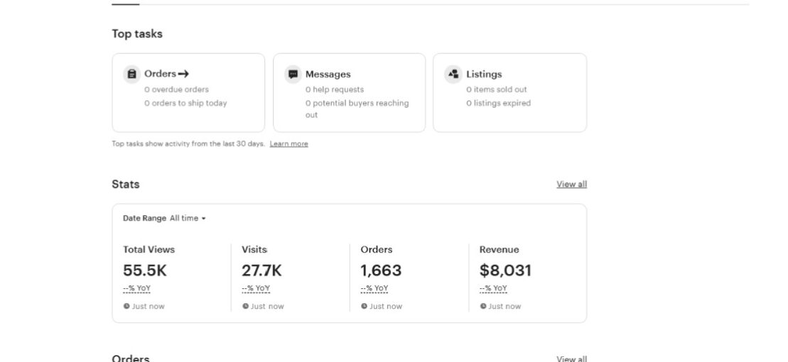 Real seller dashboard screenshot 21